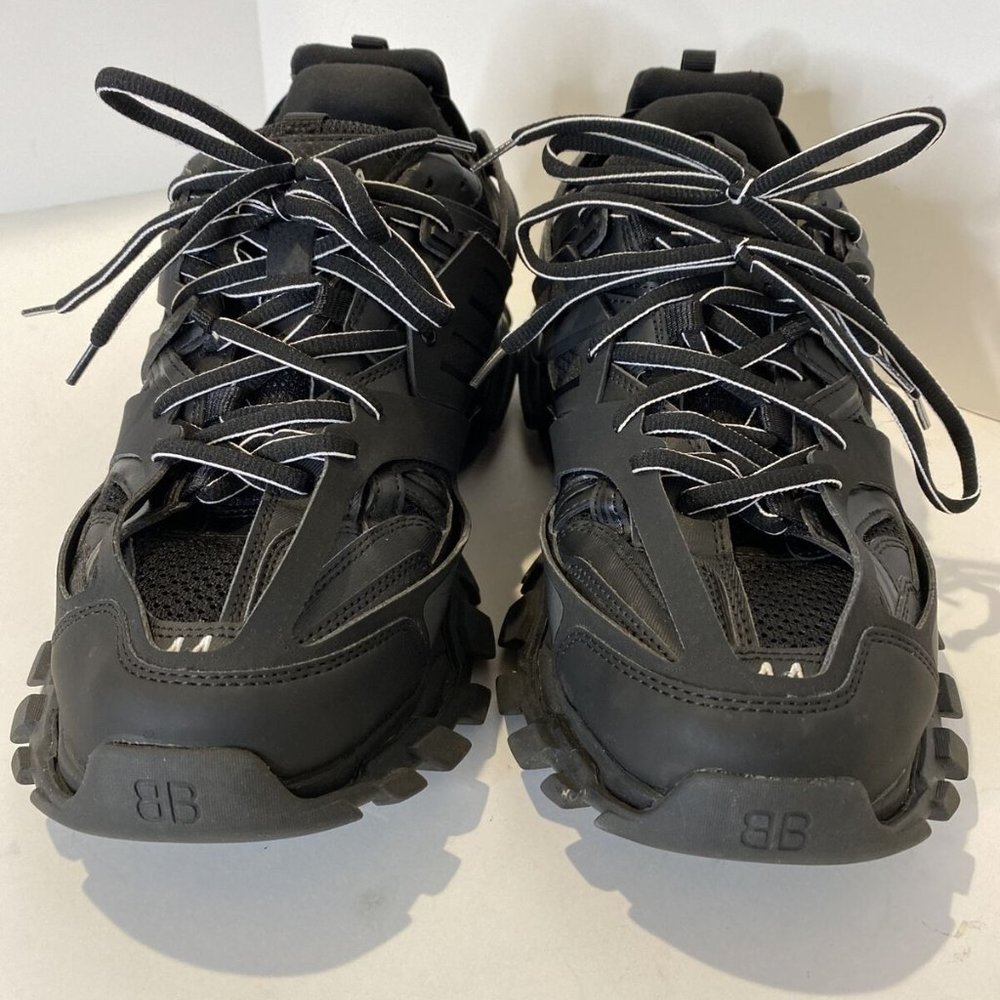 Balenciaga Black Track Trainers Mesh & Nylon Men’s Size 11 US 44 EUR with Bag - Picture 10 of 12